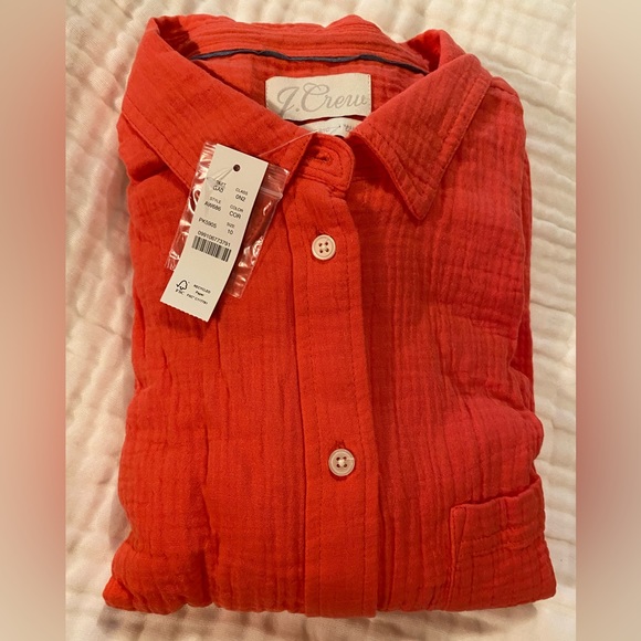 J. Crew Gauze Shirt size Large New in package-absolutely beautiful sold out - Picture 2 of 5